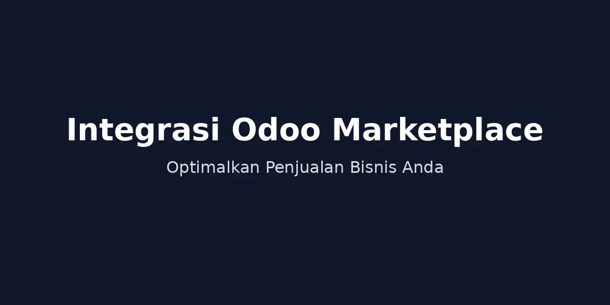 Integrasi Odoo dengan Marketplace Indonesia